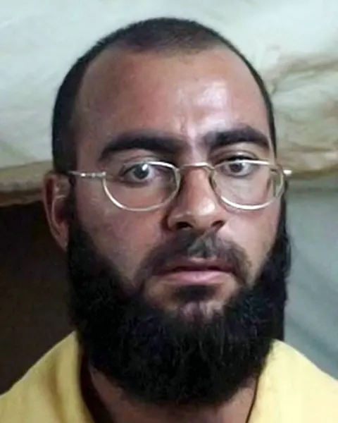United States Army detention photograph of Abu Bakr al-Baghdadi in 2004.