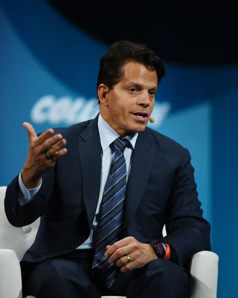 Anthony Scaramucci speaking onstage at Collision in 2022.
