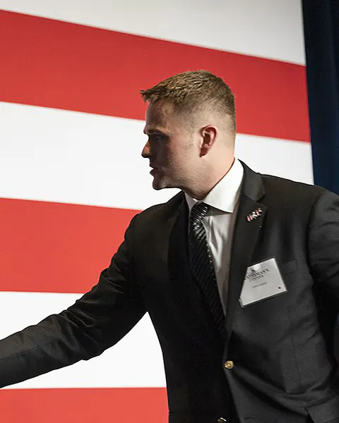 Clint Lorance at a Republican Party of Florida dinner in 2019.