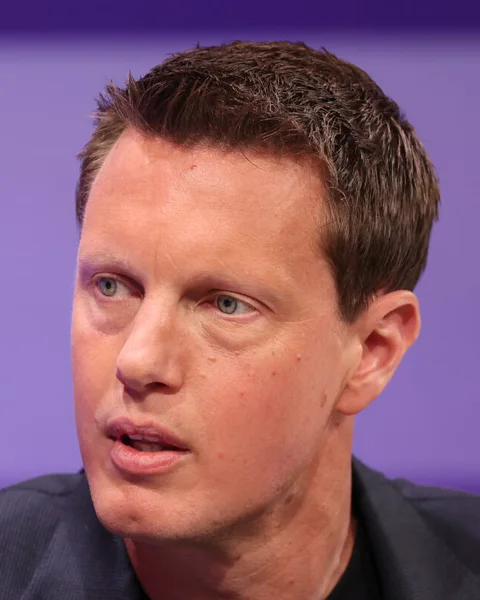 David Ellison speaking at the Bloomberg Screentime conference in 2025.