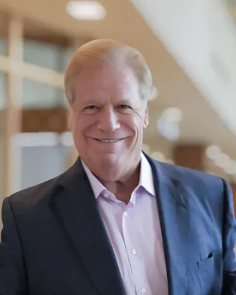 Elliott Broidy in an office building in 2025.