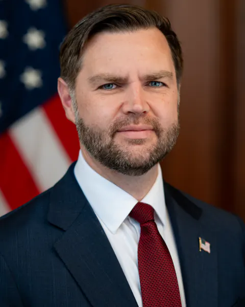 Official vice-presidential portrait of JD Vance in 2026.