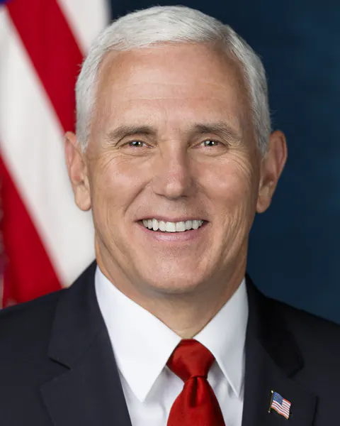 Official vice-presidential portrait of Mike Pence.