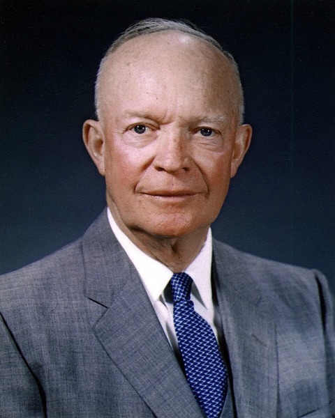 Official presidential portrait of Eisenhower.
