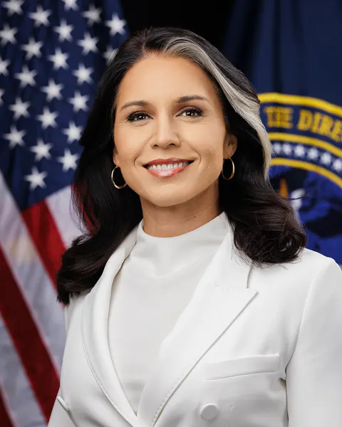 Official Office of the Director of National Intelligence portrait of Tulsi Gabbard.