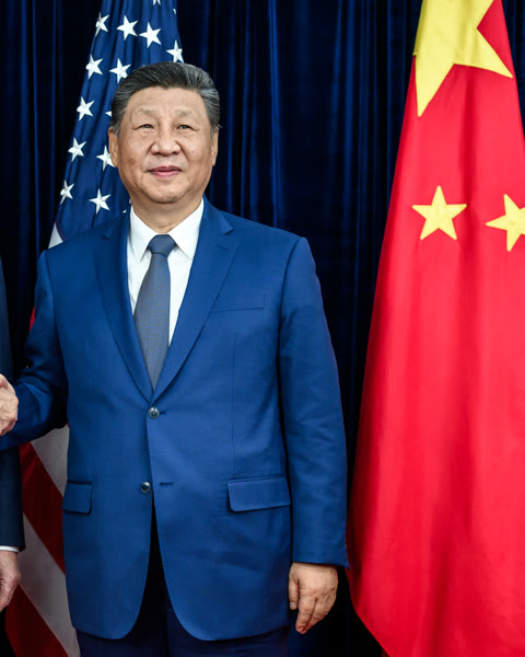 Xi Jinping before a 2025 bilateral meeting with Donald Trump.